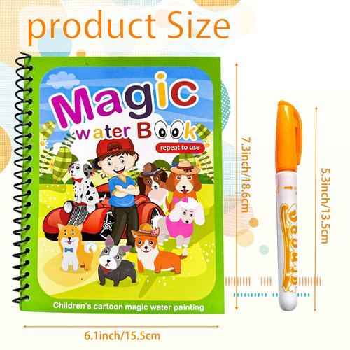 14 Pack Water Coloring Books,Water Doodle Book Toys,Reusable Water Painting Book for Toddlers,Educational Learning Kits Gifts,Best Birthday Gifts