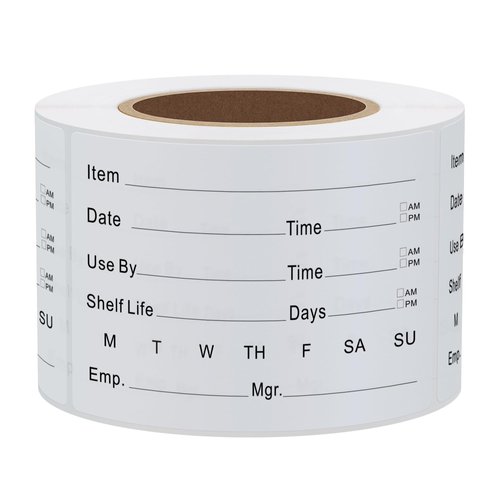 Hybsk 2 x 3 Inch Removable Freezer Food Labels for Reusable Containers- Easy Clean Leaves No Residue Food Storage Freezer 300 Stickers (Type 1)