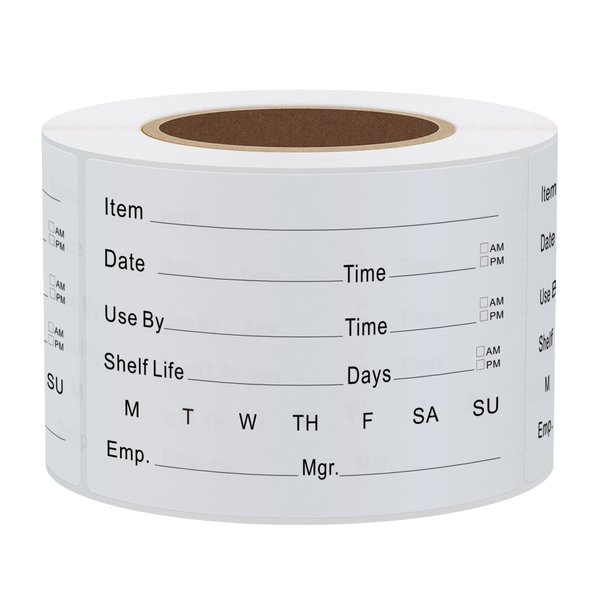 Hybsk 2 x 3 Inch Removable Freezer Food Labels for Reusable Containers- Easy Clean Leaves No Residue Food Storage Freezer 300 Stickers (Type 1)