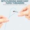 Floss and Floss Threaders Set,Dental Floss Set Deep Clean Floss for Braces, Bridges and Implants,PFAS Free | Mint Flavored,167FT 2Pack Floss&50Pcs 2Pack Floss Threaders