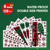 Horaldaily 226 PCS Christmas Window Cling Sticker, Red Green Trees Snow Truck for Home Party Supplies Shop Window Glass Display Decoration