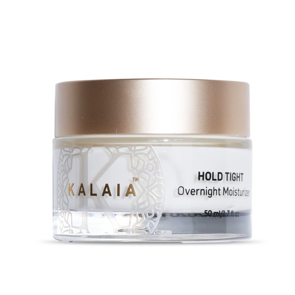 Kalaia Hold Tight Overnight Moisturizer | 50 mL | Skin Care Beauty | Hydrating Night Moisturizer for Face & Neck | Anti Aging Facial Night Cream with Turmeric, Vitamin E, & Water