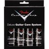 Fender Guitar Super Care Kit Bundle with Speed Stick String Cleaner, Custom Shop Deluxe Guitar Care System 4 Pack, Super-Soft Dual-Sided Microfiber Cloth, and Fender Factory Microfiber Cloth