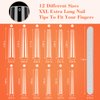 504Pcs Long Clear Coffin Nails Tips, XXL Extra Long No C Curve Half Cover Coffin Nail Tips for Acrylic Nails Professional, Acrylic Nail Tips Fake Nails for Salons and DIY Nail Art with 2 Nail Files