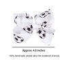 2 Pieces 4" Soccer Hair Bows Hair Clips, Sports Hair Bow, Soccer Grosgrain Ribbon Bow Hair Accessories for Girl Player School Team Football Birthday Party (White)