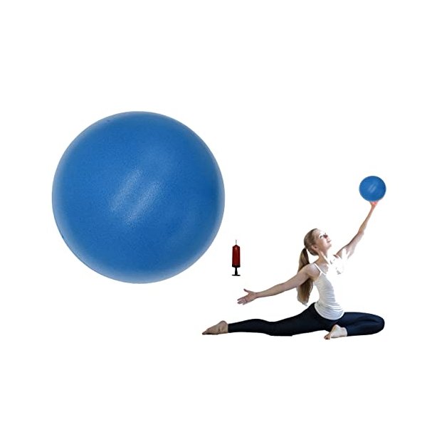 CIZEBO Small Exercise Ball for Between Knees, 6 inch Pilates Ball with Pump, Mini Yoga Core Ball Physical Therapy, Blue