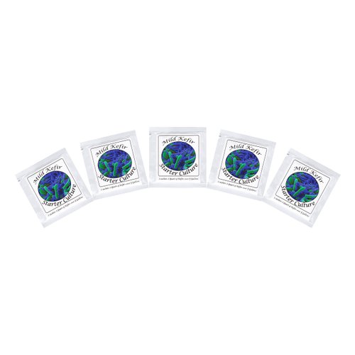 Kefir Starter Cultures - Pack of Freeze-Dried Culture Sachets For Creamy and Mild Milk Kefir (5 sachets)