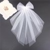 Party Decorations Hair Bow Barrettes Bridal Veils Pearl White Hair Bow Clips Accessories Bride to Be Shower Gift Bridesmaid Veils (Angle)