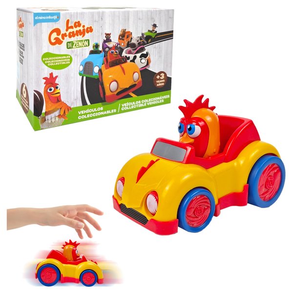 TOYMAKER La Granja De Zenon Pull Back Cars Bartolito Chicken Toys for Toddlers 1-3 Baby Car Toy Birthday Present for Boys and Girls Toys