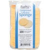 ForPro Professional Collection Compressed Cellulose, Round Face, and Body Sponge, Natural Yellow, 2.75”, 100-Count Pack