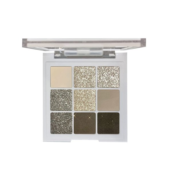 MAEPEOR Black Grey Eyeshadow Palette 9 Colors Cool Toned Matte Glitter Eyeshadow Palette Longlasting Waterproof Smoky Eye Shadow for Girls and Women (Set 1, Black Grey)