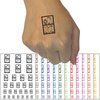 Book Tracker Shelves Succulent Temporary Tattoo Water Resistant Fake Body Art Set Collection - Red (One Sheet)