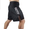 SOTF Boxing Shorts for Men Training Fight Shorts Men MMA BJJ Shorts No Gi with Pocket Black S Waist 30.3-33 inch