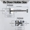 NKJVE 2 Pack Rv Door Latch,Rv Door Holder,304 Stainless Steel 6 Inch T Style Entry(16 Screws),Rv Door Latches for Outside Door,Camper Door Latch,Trailer Catch to Keep Door Open Stop,Enclosed Trailer