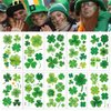 10 Sheets St. Patrick's Day Temporary Tattoos 78 Pcs Shamrock Tattoos Stickers Saint Patrick’s Day Stickers for Face Body Arms Decoration Green Clover Party Supplies for Kids Adults