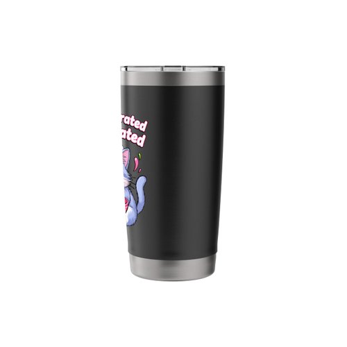 Stay Hydrated Carbo-Hydrated Carbs Lovers Kawaii Cat Noodles Stainless Steel Insulated Tumbler