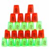 SEISSO Stacking Cups Games, 24pcs Cup Stacking Set Classic Stack Training Game Toys for Boys Girls Kids Stack Cups (12 Pack Green + 12 Pack Red)