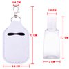 Duufin 40 Pieces Hand Sanitizer Holder Empty Travel Bottle Set Including 20 Pieces Hand Sanitizer Keychain Holders and 20 Pieces Reusable Flip Cap Travel Bottles for Hand Sanitizer, White