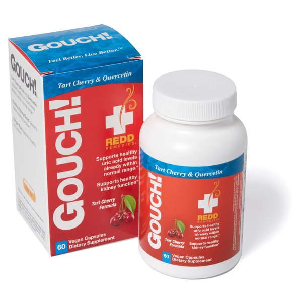 Redd Remedies, Gouch!, Supplement Support for Joints and Uric Acid Levels, Tart Cherry and Ginger Root, 60