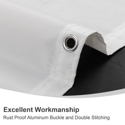 LOVE STORY Balcony Privacy Screen Fence 3'x10' White, Waterproof Fence Covering Privacy of 100% Polyester, UV Protection,Shield for Outdoor Patio Fence, Deck, Apartment Railing(We Make Custom Size)