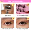 Self-adhesive Lash Clusters 55Pcs Cluster Lashes Cluster Eyelash Extensions Mix8-16mm Sticking Eyelashes Clusters Wispy DIY Eyelash Extension Thin Band For Makeup at Home by W(02)