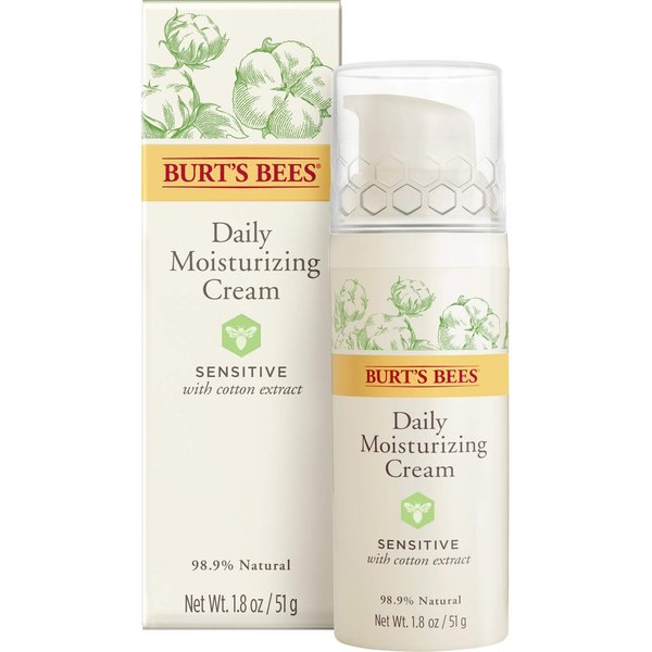 Burt's Bees Daily Face Moisturizer Cream for Sensitive Skin, 1.8 Ounces