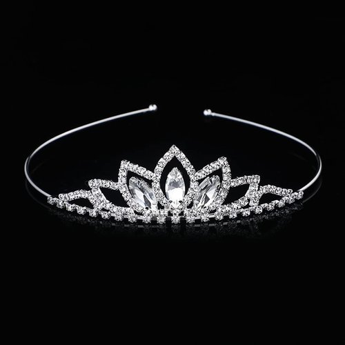 Yean Silver Crystal Tiara Crowns Girls Princess Crown Rhinestone Birthday Crowns Headband Tiaras for Party and Women (Silver)