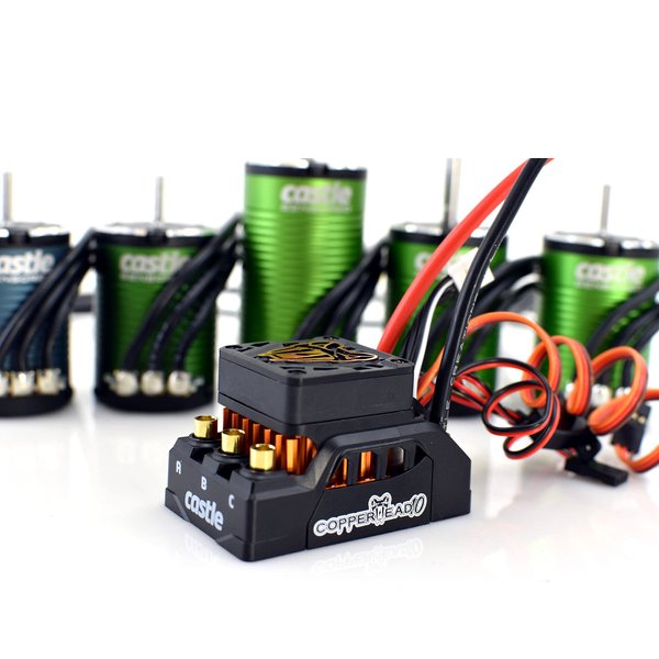 Castle Creations 1/10 Copperhead 1415-2400Kv Sensored Brushless ESC/Motor Combo, CSE10016612