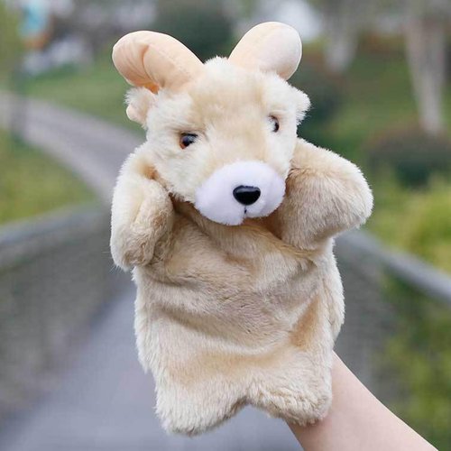 Hand Puppets Goat Plush Animals Toys for Imaginative Pretend Play Storytelling Gifts for Kids Boys Girls