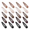 Cptots Metal Snap Hair Clips Water Drop No Slip Hair Barrettes for Women Small Hair Clips For Thick And Thin Fine Hair,Black Brown Beige,1.97 x 0.5 Inches,20 PCS