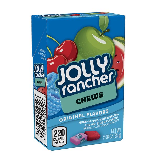 JOLLY RANCHER Chews Candy, Assorted Original Flavors (Cherry, Watermelon, Blue Raspberry, Green Apple), 2.06 Ounce Box (Pack of 24 )