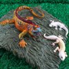 Atralo Service 3 PCS Lizards Model Figures Party Favors Toys Cake Toppers Christmas Birthday Gift for Boys Girls Kids Toddlers