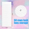 500 Pieces False Eyelash Fans Paper Tape Holder with Double Faced Adhesive Tape Fast Fan Tape Make Fan Tape for Volume Eyelash Extensions Tools Eyelash Extension Storage Tape