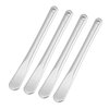 VOCOSTE 4 Pcs Makeup Spatula Mini Spoon, Eye Cream Massage Sticks Beauty Scoop, for Facial Cosmetic Face Cream, Zinc Alloy 2.32"x0.30", Silver Tone