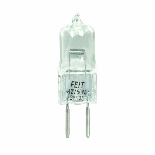 Feit Electric BPQ50T4/JCD/RP 50 Watt T4 JCD Halogen Bulb with Bi-Pin Base, Clear