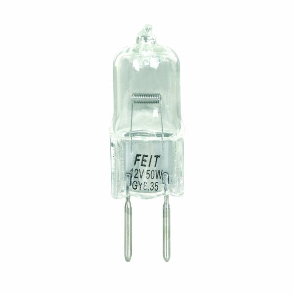 Feit Electric BPQ50T4/JCD/RP 50 Watt T4 JCD Halogen Bulb with Bi-Pin Base, Clear