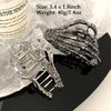 2Pcs Halloween Fun Hair Accessories Ghost Metal Grab Clip 3.4 Inch Skull Non-Slip Medium Hair Clip Unique Hair Decorations,by JINBUYAO