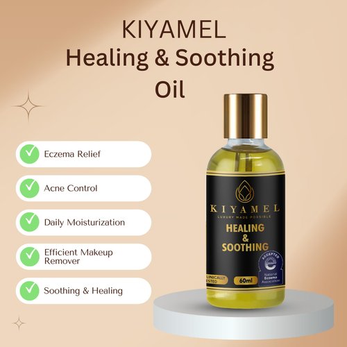 KIYAMEL Healing & Soothing Essential Oils for Itchy Dry Skin, Restorative Body Oil with Vitamin E, Argan, and Jojoba, Moisturizing and Soothing Skincare for Adults and Kids