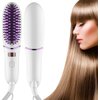 Mini Size Hair Straightener Brush for Women, Electric Anti Scald Hair Straightening Comb with LED Display, Portable Ionic Hair Brush for Travel, Five-speed Adjustment Heating Temperature, Ideal Gift