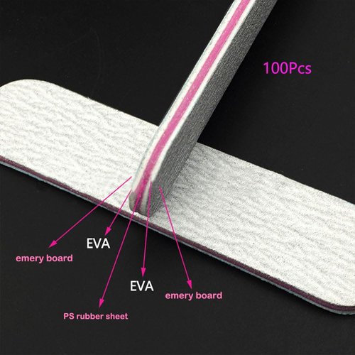 50 Packs 100/180 Grits Mini Nail Files and Buffers Double Sided Emery Boards Manicure Tool for Acrylic Nails, Nail Care
