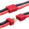 Hobbypark Tamiya Connector to Deans T Plug Adapter Cable for RC Cars Lipo/NiMH Battery Charging ESC Connection (4PCS)