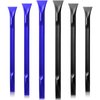 6 Pieces Non-scratch Plastic Scraper Tool Carbon Fiber Plastic Scraper Multi-purpose Cleaning Scraper Tool for Cleaning Small and Narrow Spaces, Glass, Label, Stickers, Paint, Food, Etc.(Blue, Black)