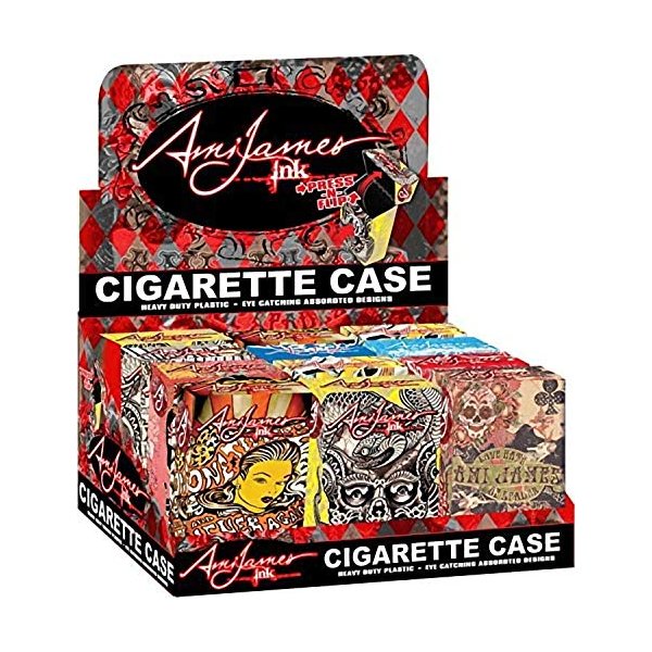 Ami James Pop Up King Size Cigarette Cases - 12 ct.