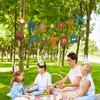 BIEUFBJI Camping Happy Birthday Banner, Camping Theme Happy Birthday Banner for Outdoor Yard Campsite Decor, Fun House Banner with Campfire Tent Oil Lamp Adventure Camping Birthday Party Decoration