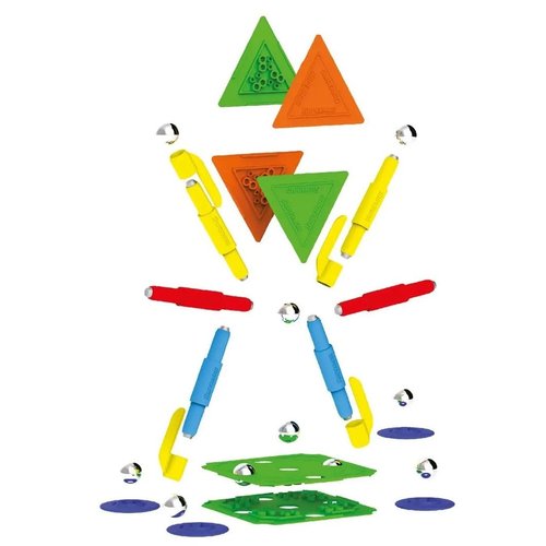 Tinamiri SUPERMAG - Multicolor 30 | Educational Construction Fun | 30 Piece Set | Europe-Made | STEM | Toy Magnetic Building Sets | Magnet Toys | Supermag 0650