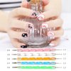 20pc Nail Art Painting Brush Pen Tools Kit UV Gel Building Drawing Linering Brushes Set Mandala Nail Dotting Pens (Pink)