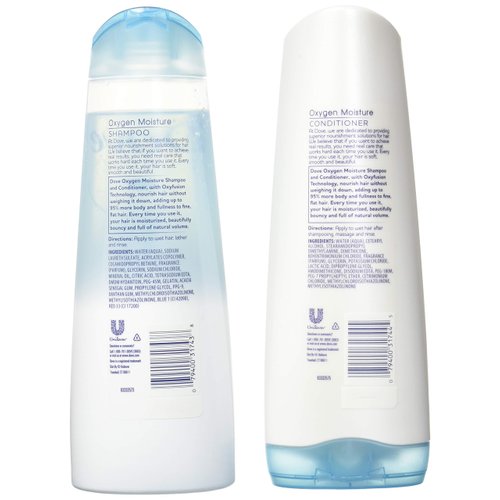 Dove Advanced Hair Series Oxygen Moisture, Shampoo and Conditioner Set, 12 Ounce Each