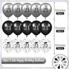 21st Birthday Balloons Decorations 15pcs Black Silver Happy 21st Birthday Party Latex Confetti Balloons for Men Women Boys Girls 21st Anniversary Happy Birthday Party Decor Supplies 12 inches