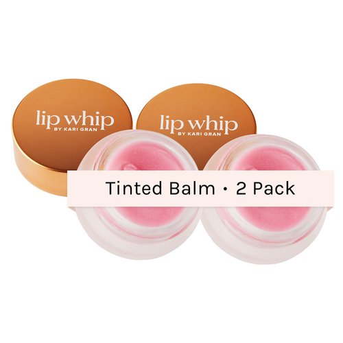Kari Gran Lip Whip | Moisturizing Lip Balm with Organic Oils | Glossy Sheen + Peppermint | Rich Buttery Texture, Hydrates & Protects | Non-GMO, Organic Ingredients, 2 Pack (Tinted Peppermint)