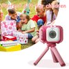 Kids Camera, HD Digital Video Cameras for Toddler,Autism Toys Portable Toy for 3 4 5 6 7 8 Year Old Childrens Christmas Birthday Gifts for Boy and Girls, Age 3-9 with 32GB SD Card-Pink